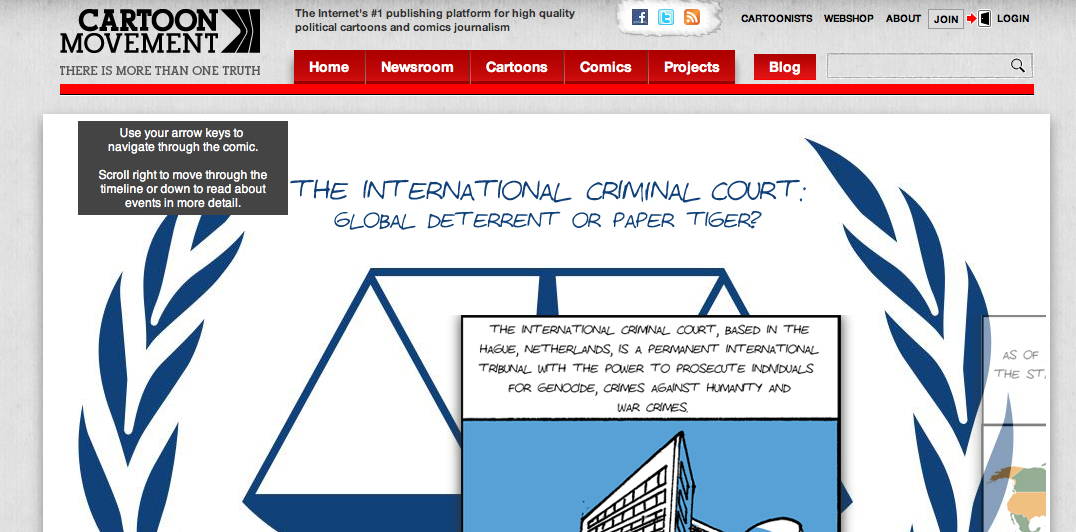 International Criminal Court Comic – Live today on Cartoon Movement International Criminal Court Comic – Live today on Cartoon Movement