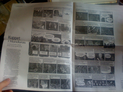 Centre-spread in last week's Arbejderen from Denmark